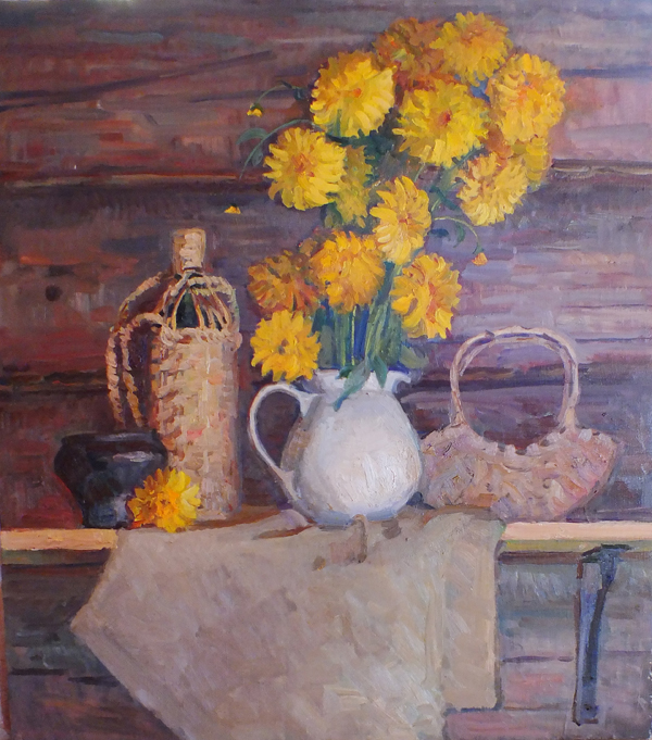 Still Life with Golden Balls by Kolya Dubovik